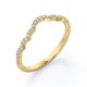 thumbnail image 4 of JeenMata Alianza de Boda Curvada con Forma de Nube de Diamantes de Talla Redonda de 0,15 TCW y Pavé Festoneado en Oro Amarillo de 10 K, 4 of 6
