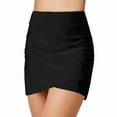 thumbnail image 5 of Women High Waist Swim Shorts - 82% Nylon+18% Spandex - Drawstring Waist, Sexy Casual - Beach/Pool - US S-XXL, Solid Color, 5 of 6