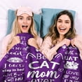 thumbnail image 5 of Cat Mom Blanket Gifts for Girls Women Cat Lovers Gifts Super Soft Flannel Cat Throw Blanket for Women Birthday Mother''s Day 50" X 40", 5 of 6