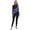 Blue, variant on Women's Gymnastics Leotard Color Block Rhinestone Bodysuit Unitards Figure Skating Jumpsuit Blue XL