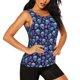thumbnail image 2 of Fotbe Skull daisy Gradient Blusas Sin Mangas para Mujer – Estilo Casual, Corte Suelto, Slim-Fit, Cuello Redondo Deportivo, Tops de Verano para Gimnasio y Yoga-X-Large, 2 of 7