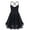 Black, variant on Aislor Kids Girls Chiffon Tutu Dress Dancewear Ballet Lyrical Dance Costumes