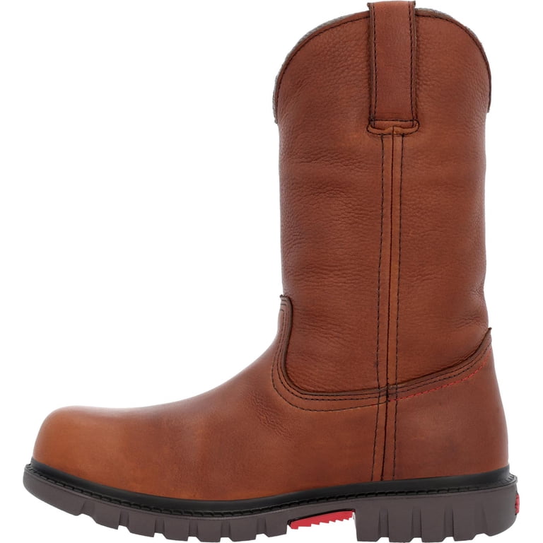 Rocky Worksmart Waterproof Composite Toe Pull On Work Boots Men 9M Brown Leather Rocky Worksmart Waterproof Composite Toe Pull-On Work Boot  main image 3