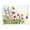 Colorful Watercolor Wildflowers, variant on Acrylic Tray Clear Serving Tray Rectangle Decorative Tray with Cut Handle Neon Palm Leaves Pattern