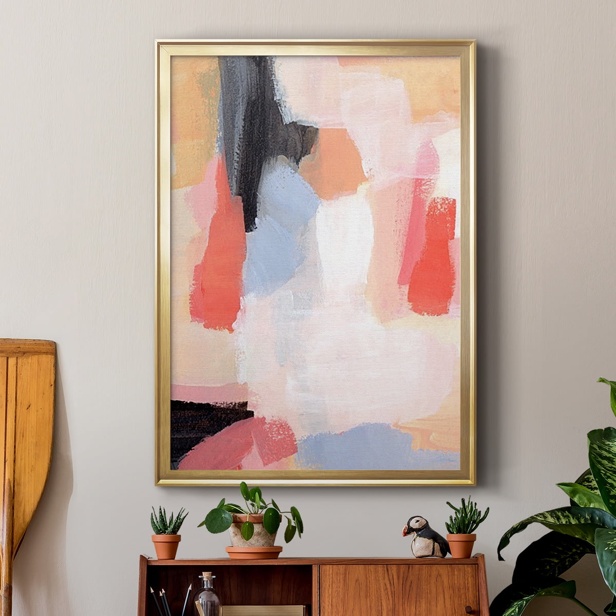 Aerial Scarlet II Premium Framed Print, in Gold, Black, or Silver - Ready to Hang
