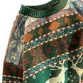 thumbnail image 2 of Chandail de Noël pour Femmes Cardigan Chaud Imprimé Col Rond Blouse Tricotée Mode Chandail Mi-Longue Fermeture Extérieure Tricot Décontracté Moelleux, 2 of 5