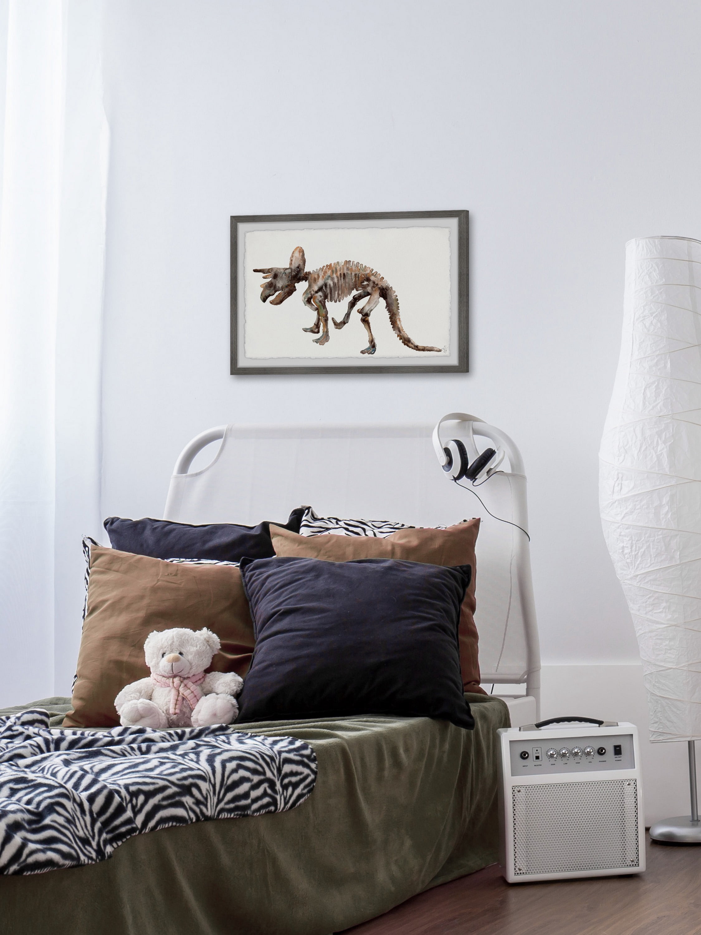 Marmont Hill Triceratops Skeleton Framed Wall Art