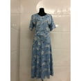 thumbnail image 4 of Women Summer Short Sleeve Flower Pattern Casual Long Dress, 4 of 6