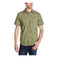 thumbnail image 2 of GH Bass & Co. Camisa abotonada SS con estampado abstracto para hombre, verde, grande G.H. Bass & Co. Botones al frente, 2 of 2