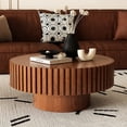 thumbnail image 3 of Olive - Shaped Tea Table | Ideal for Primary Living Space | Handmade Design with Solid Wood Relief | Quick Assembly, 3 of 5