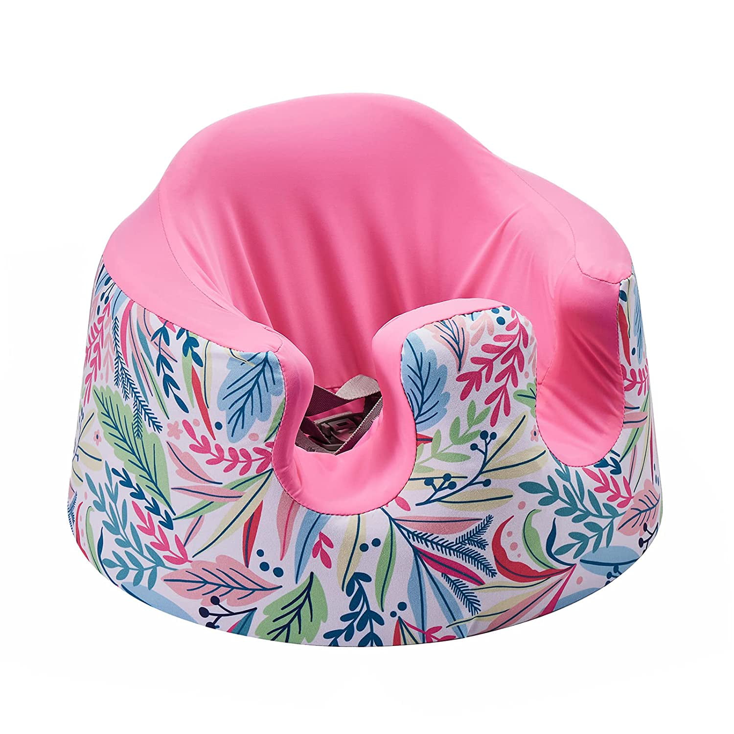 New Bumbo Floor Seat COVER • FLOWER TAIL FOX w/Pink Seat • Safety Strap Ready 