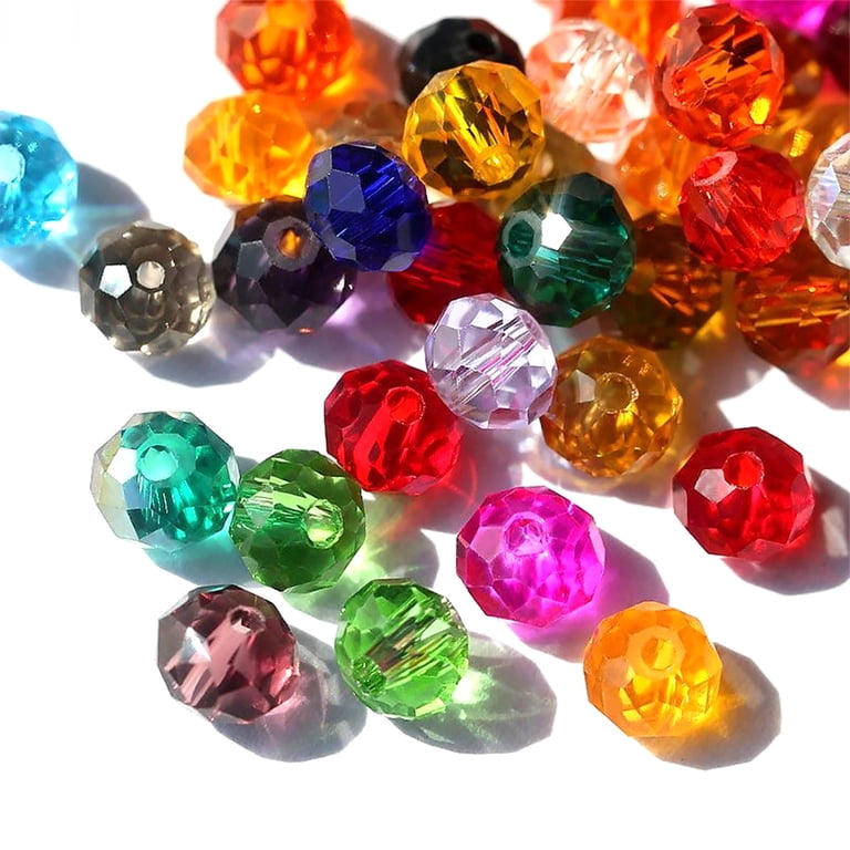 FUYGRCJ, Crystal Glass Beads, 4mm, 10 Colors Assorted Pack of 1000