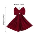 thumbnail image 5 of Shoreew Christmas Bow Tree Topper Ornament Burgundy Velvet Wreath Bows Christmas Hanging Ribbon Gift Bows for Holiday Home Wall Outdoor Indoor Party Decoration, 5 of 7