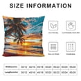thumbnail image 5 of Orinice Sunset Palm Trees Graphic Decorative Cushion Throw Pillow Cover for Home Decor - 1 PC Summer Pillow Case for Couch, Living Room, Bed, Sofa 20x20in, 5 of 5