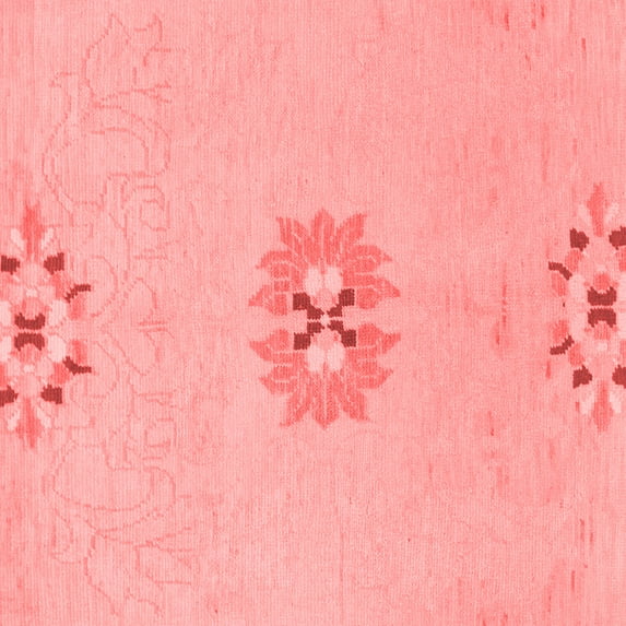 Ahgly Company Indoor Square Abstract Red Modern Area Rugs, 6' Square