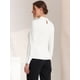 thumbnail image 3 of Blusa elegante de manga larga Allegra K para oficina y trabajo blanco M, 3 of 6