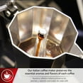 thumbnail image 4 of MAGEFESA Colombia Noir Stovetop Espresso Moka Pot, 3-Cup/5 oz, Italian Coffee Maker for Cuban Coffee, Extra-Thick Aluminum, Heat-Resistant Handle, Safe & Easy-to-Use, Greca Coffee Maker, 4 of 5