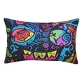 thumbnail image 1 of Fotbe Neon Graffiti Urban Art Funda de Almohada Decorativa Estilo Occidental, Lujo en Algodón, Fundas para Almohadas King, Cojín Estampado para Decoración del Hogar-20"x30", 1 of 6