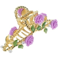 LULULION Hair Clips for Women Styling Large Hair Claw Clip Purple Metal Hair Accessory for Women 1Pack