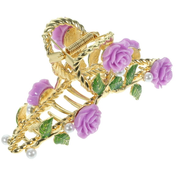 LULULION Hair Clips for Women Styling Large Hair Claw Clip Purple Metal Hair Accessory for Women 1Pack