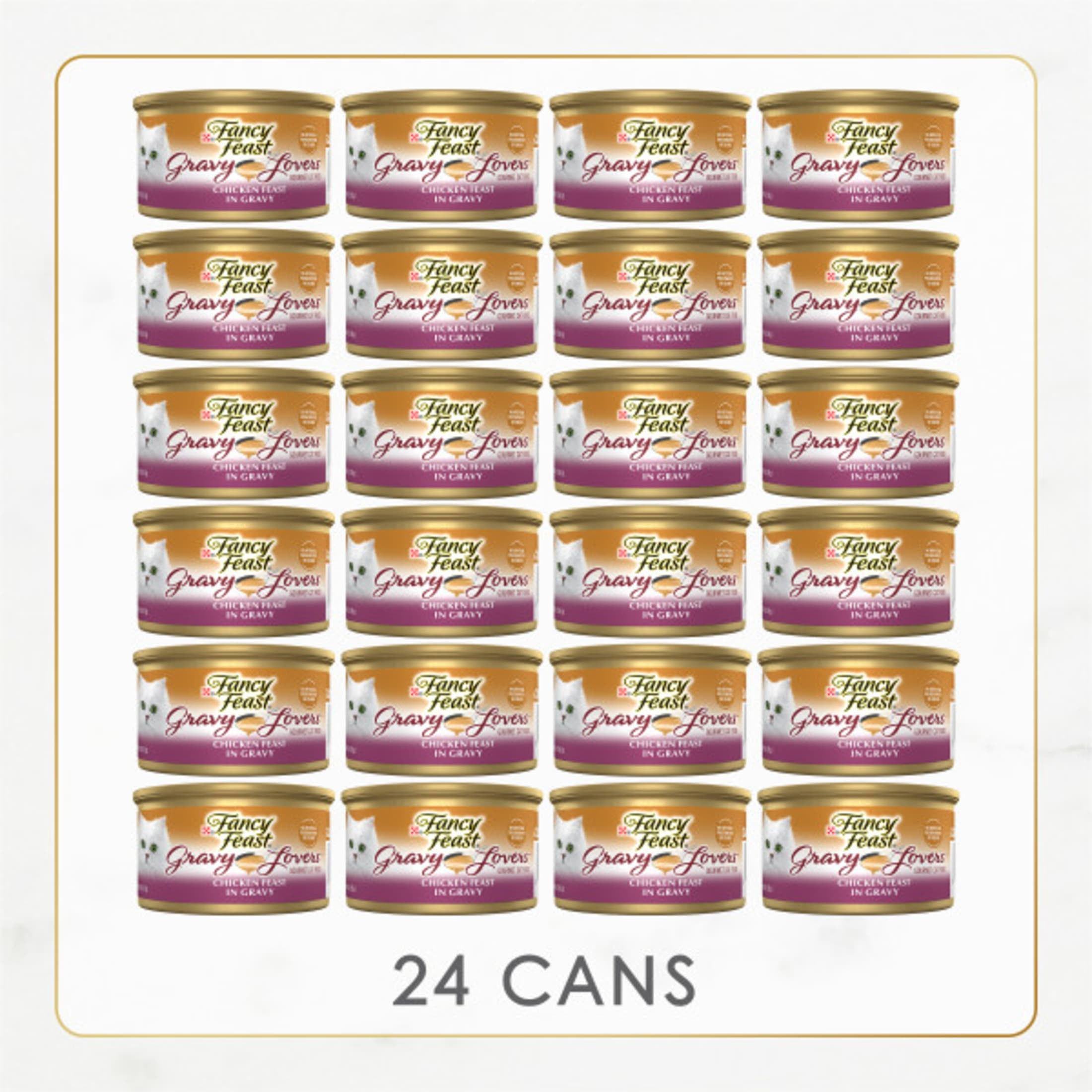 Purina Fancy Feast Gravy Lovers Wet Cat Food, Chicken Feast in Gravy, 3 oz Cans (24 Pack)