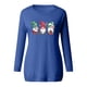 thumbnail image 4 of Pntutb Mujer Casual Sexy Moda Impresión Manga Larga Cuello Redondo Fruncido Pullover Blusa tops Pntutb Pntutb-3070, 4 of 5