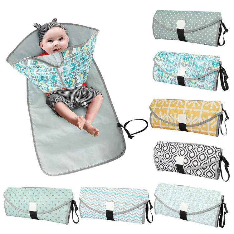 Baby Waterproof Portable Foldable Travel Diaper Changing Mat Back Pad Bag Nappy 