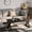 Black, variant on Coffee Table White Living Room Center Table, Simple Modern Faux Marble Rectangular Tea Table with Sturdy Black Metal Frame,Industrial Wooden Coffee Table for Bedroom Home Office