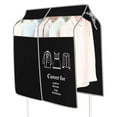 thumbnail image 1 of Hanging Garment Bags, 35 x 43 Inch Garment Rack Cover Breathable Clothes Shoulder Rack Cover with Clear Window for Shirts Suit Coat Dress Home Bedroom, 1 of 9