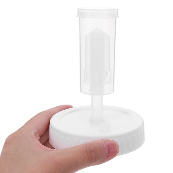 SEWCHICS 2-Pack Jar Fermentation Lids with One-Way Valve, Plastic Wide Mouth Jar Accessories in White