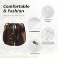 thumbnail image 4 of Xecao Steampunk Cowboy Cat for Double-layer Running Short for Women, Perfect for Gym, Tennis, and More, Featuring a Convenient Pocket-X-Large, 4 of 7