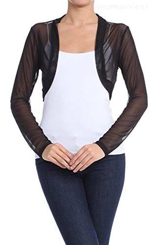 Fashion Secrets Women Long Sleeve Sheer 