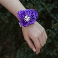 thumbnail image 5 of Realistic Wedding Wrist Corsage Wedding Wrist Flower Elegant Long-lasting Floral Bracelet Ribbon for Bridesmaids Sisters Wrist Flower for Wedding, 5 of 8