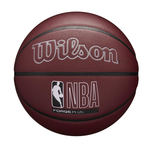 Baloncesto WILSON NBA Forge Plus para interiores y exteriores, color granate Sz 7
