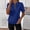 Blue women casual knit top a1, variant on Casual Short Sleeve Zipper Knit Top for Women, Round Neck Slim Pullover Tshirt, Soft Cozy Layering Piece for Fall Winter Daily Wear, Khaki XL