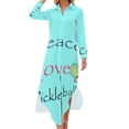 thumbnail image 2 of Pickleball shirt Peace love pickle funny Pickleball Pickleball vintage Pickleball Designs Long Sleeved Shirt Dress, 2 of 7