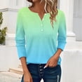 thumbnail image 2 of Womens Tops Button Long Sleeve T Shirt Round Neck Casual Tunic Top, 2 of 5