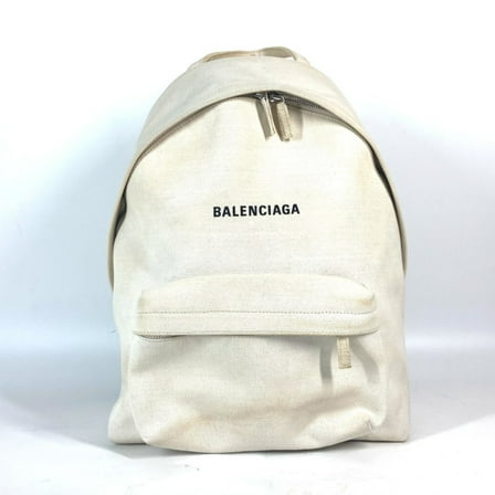 Pre-Owned BALENCIAGA 552374 Everyday Backpack, Canvas, Men's, White (Good)