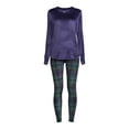 thumbnail image 6 of ClimateRight by Cuddl Duds Women's Stretch Luxe Velour Top and Leggings Base Layer Set, 2-Piece, sizes S to XXL, 6 of 6
