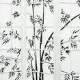 thumbnail image 3 of Oriental Furniture 6 Ft Tall Lucky Bamboo Room Divider, white, 4 panel, 3 of 3