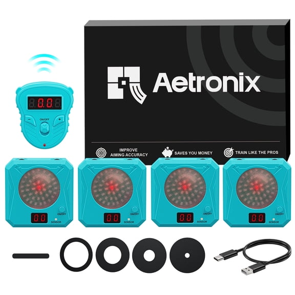 Bluetooth Smart Dry Fire Laser Training System with Remote & 4 Targets | Interactive Dry Fire Shooting Practice Kit for Home, Reaction Speed & Accuracy Training -Type-C Charging-5 Difficulty Levels
