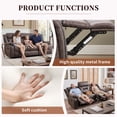 thumbnail image 6 of Bonzy Home 3-Seat Manual Reclining Couch, Dual Recliner Design for Living Room and Meeting Room, 6 of 7