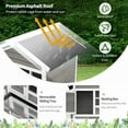 thumbnail image 6 of Spaco 2-Story Wooden Rabbit Hutch with Running Area-Gray,Wooden Outdoor Shelter, Weatherproof Pet Home, Ideal for Cats, Rabbits, Bunnies, Guinea Pigs, 6 of 10