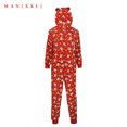 thumbnail image 1 of Jumpsuit de la casa de Navidad pijamas con capucha impresa de manga larga para hombres Inevent AP000325-05, 1 of 7