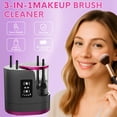 thumbnail image 2 of Limpiador eléctrico de brochas de maquillaje ATIDIE 3 en 1 con secador, color gris, 2 of 7