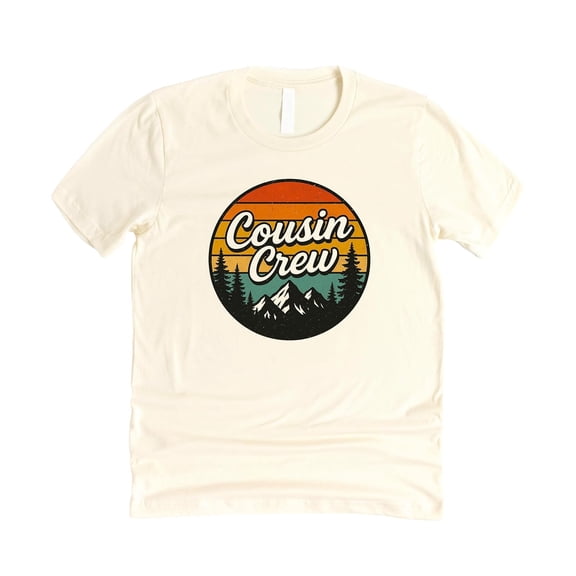 Cousin Crew Shirt for Kids and Adults Retro Mountain Family Matching Reunion T-Shirt Natural Shirt XL