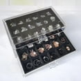 thumbnail image 3 of Acrylic 3-Layer Flannel Storage Box, Jewelry Case Gifts for Girls Women Rings Black, 3 of 7