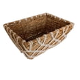 thumbnail image 1 of HOMETRENDS Medium Size Rush and Woven Cotton Rope Cross Macrame Decor Basket, 1 of 6