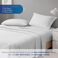 thumbnail image 2 of Degrees of Comfort Coolmax Cooling Sheets Set for Twin Size Bed, Moisture Wicking for Night Sweats Best Comfort, Cool Sheets for Hot Sleepers During Warm Weather with Deep Pocket, White-3PC, 2 of 16
