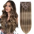 thumbnail image 1 of Extensiones de cabello FIPOHIRA Balayage de marrón chocolate a rubio caramelo, 1 of 9